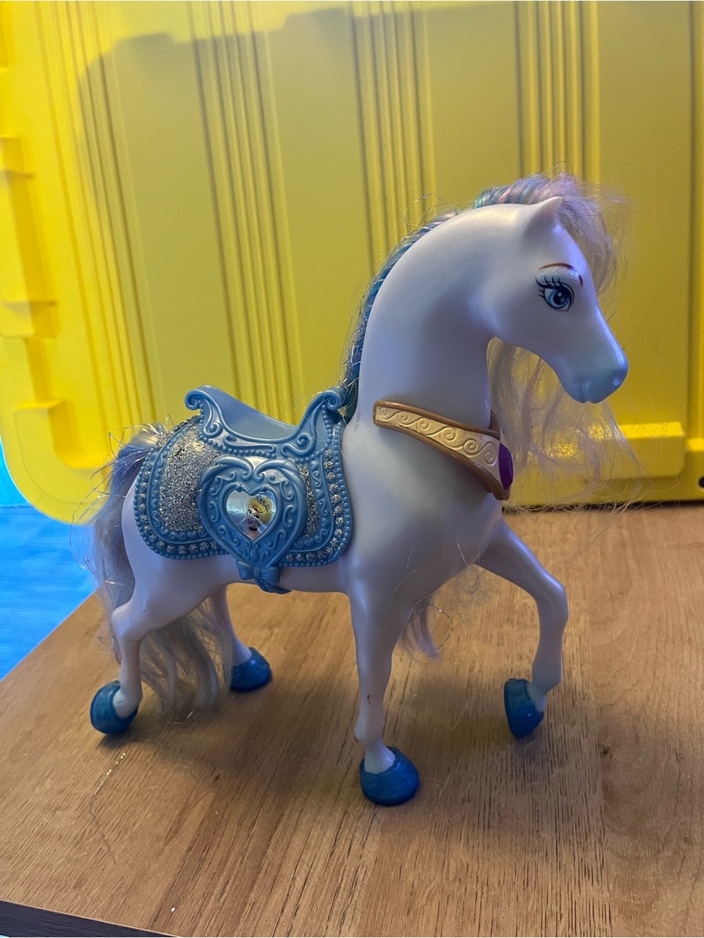 Disney White and Blue Princess Horse Figure